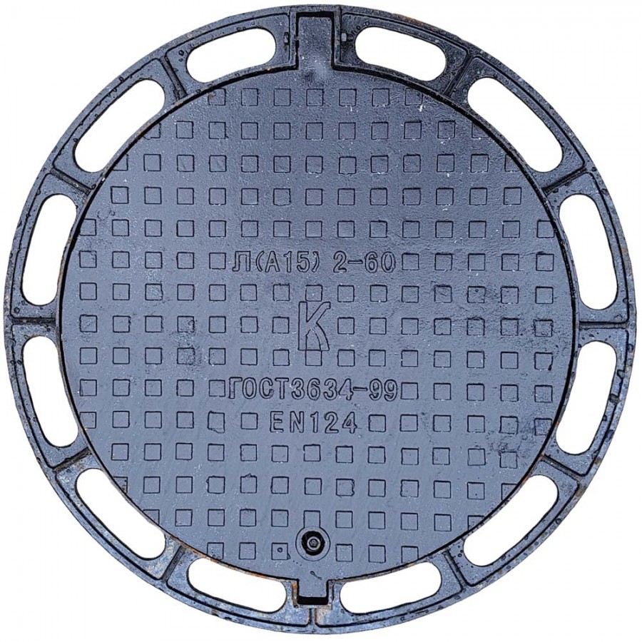 Люк чугунный ВЧШГ легкий тип Л (А15) 2-60 с з.у. и уплотнителем 